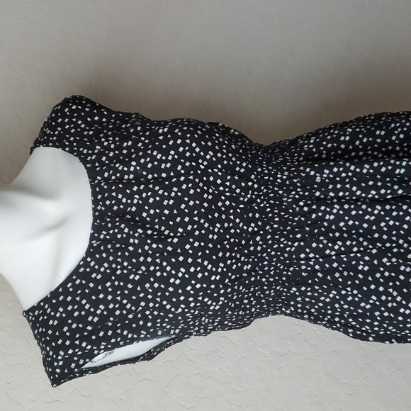 Forever 21 VTG sz S black dress long top micro polka-dot 🌛 - Picture 2 of 9